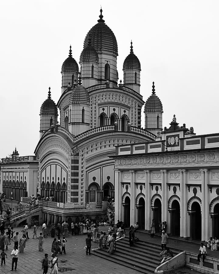The temple of Bhavatarini at Dakshineswar, the view the Mother sought from the roof.